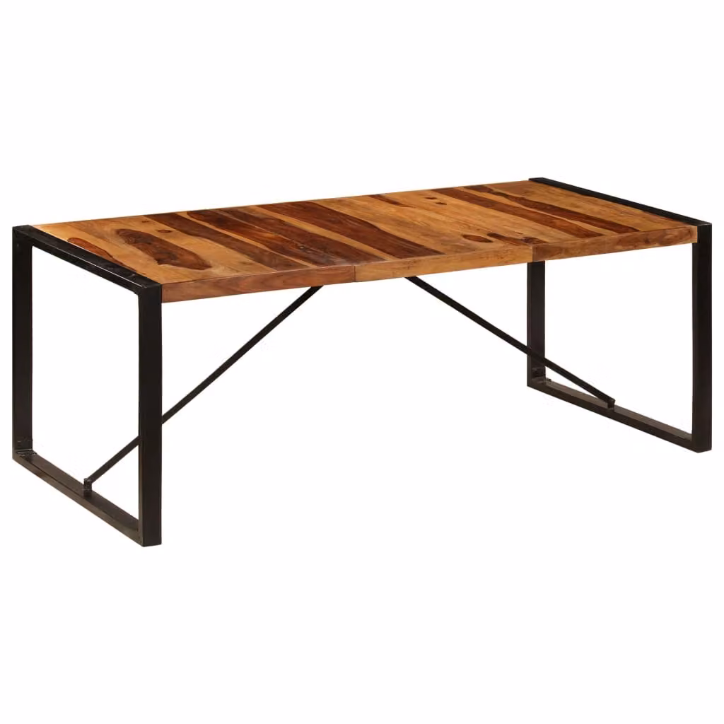 Tavolo da pranzo The Living Store 200 x 100 x 75 cm in legno massiccio