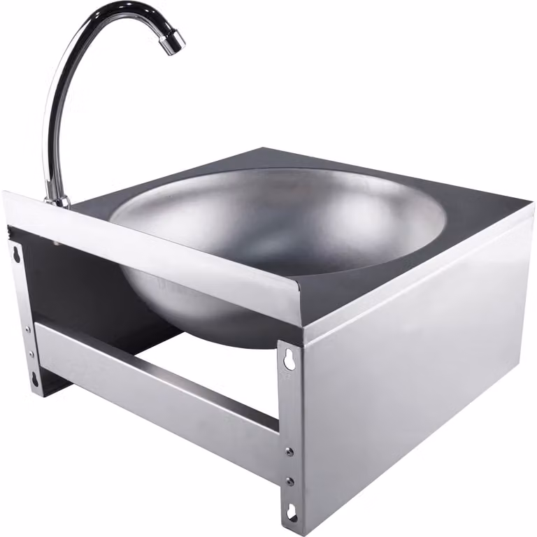 Lavabo a pedale, in acciaio inossidabile, dimensioni 40x40x24 cm