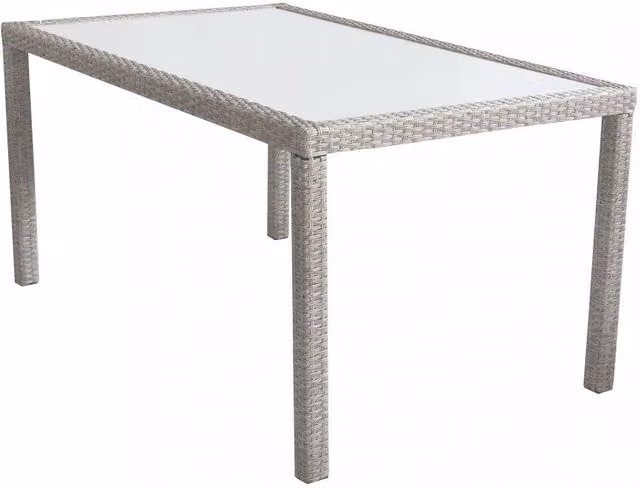 Tavolo Azore 150x90 cm in Wicker Grigio