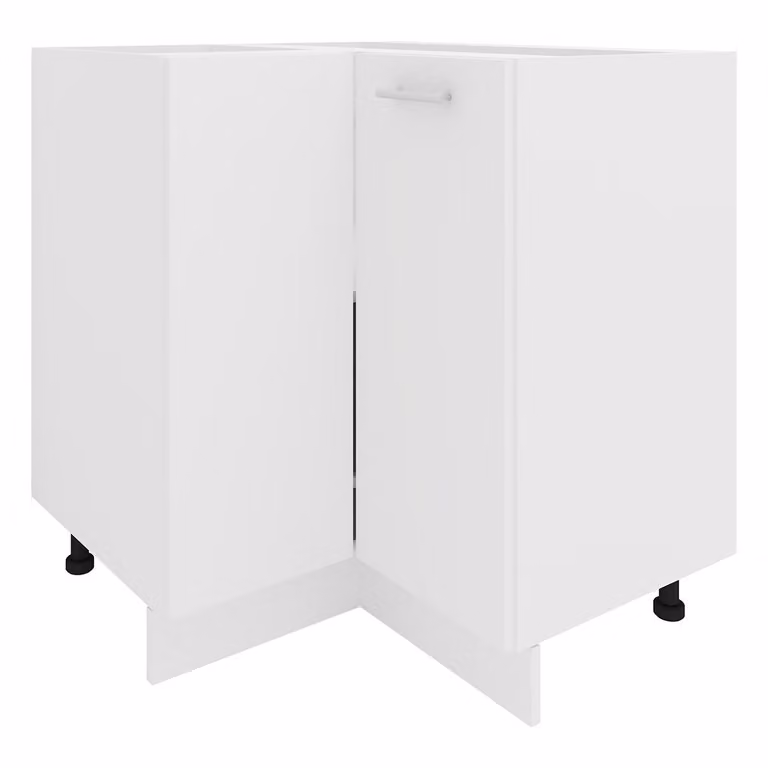 Armadio angolare | Piedi regolabili in altezza | Dimensioni H. 82 x W. 76 x D. 76 cm | Armadio inferiore da cucina | Armadio da cucina - Esilo