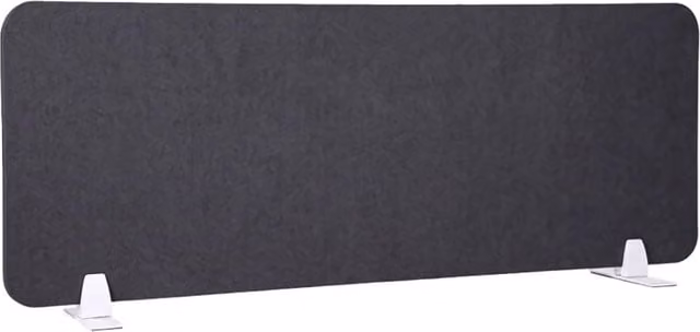 Pannello Fonoassorbente da Banco GIORDANOSHOP in Poliestere con Base d'Appoggio e Piedini, Colore Antracite, L: 120 cm, P: 45 cm, H: 18 cm