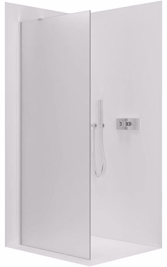 CERANO - Box doccia Walk-in Onyx Y L/P - 8 mm - cromato, vetro smerigliato - 160x200 cm