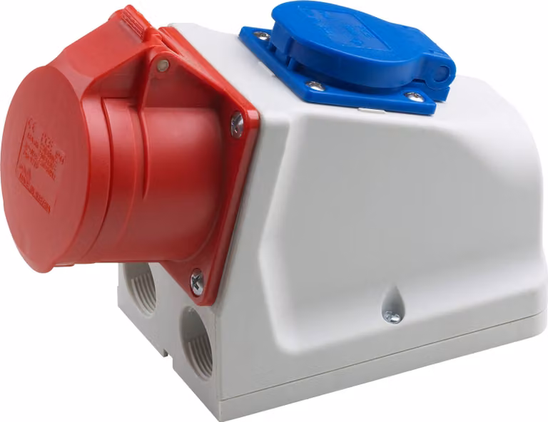 Presa combinata Meister CEE a vista a 5 poli, rossa, 400 V, 16 A Sezione massima del cavo 2,5 mm²