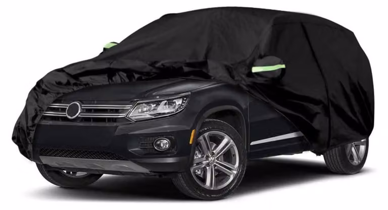 Copertura impermeabile per auto, adatta a VW Tiguan (versione a passo corto) dal 2007 al 2025, traspirante, colore nero