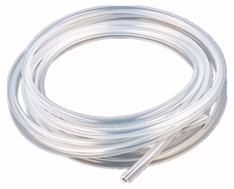 Tubo in silicone trasparente, diametro interno 2 mm, diametro esterno 6 mm, lunghezza 3 metri