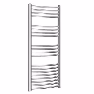 Scaldasalviette radiatore termoarredo 80x45 cm (int.40) cromato da bagno a tubi tondi curvo TRENTO