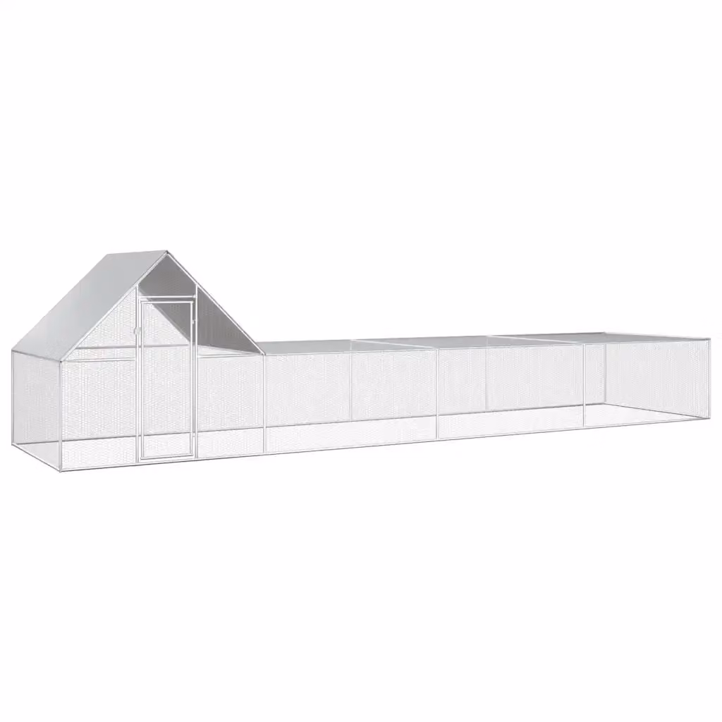 Pollaio Videx in acciaio zincato color argento L: 8 m, P: 2 m, H: 2 m – 2