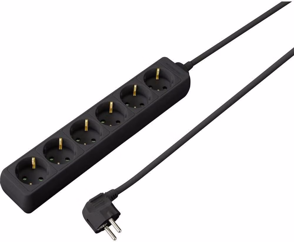 SY-4890992 Presa multipla senza interruttore Contatto di terra nero 1 pz