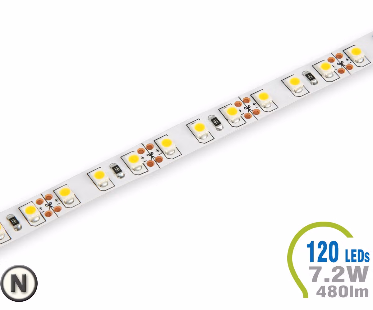 Striscia LED V-TAC 120 LED/m 480 lm/m Bianco neutro