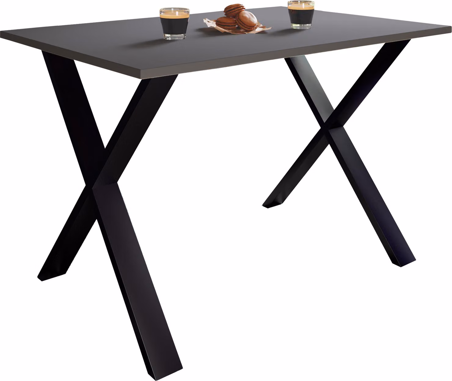 Tavolo da pranzo XonaX 110x80 antracite, nero.