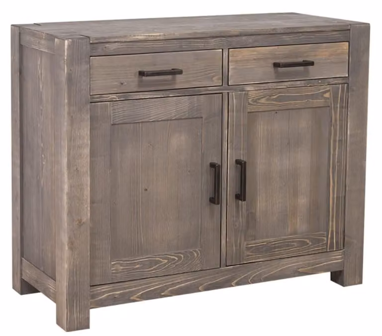 Comò in stile rustico "Casa Padrino", realizzato in legno massello, colore marrone scuro, dimensioni 110 x 47 x 90 cm (altezza)