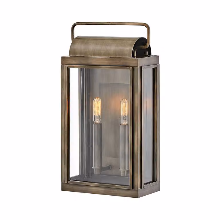 Applique da esterno Sag Harbor, bronzo ossidato, 2xE14x40W, alluminio, dimensioni: 41,9x22,8x14 cm, IP44, Hinkley