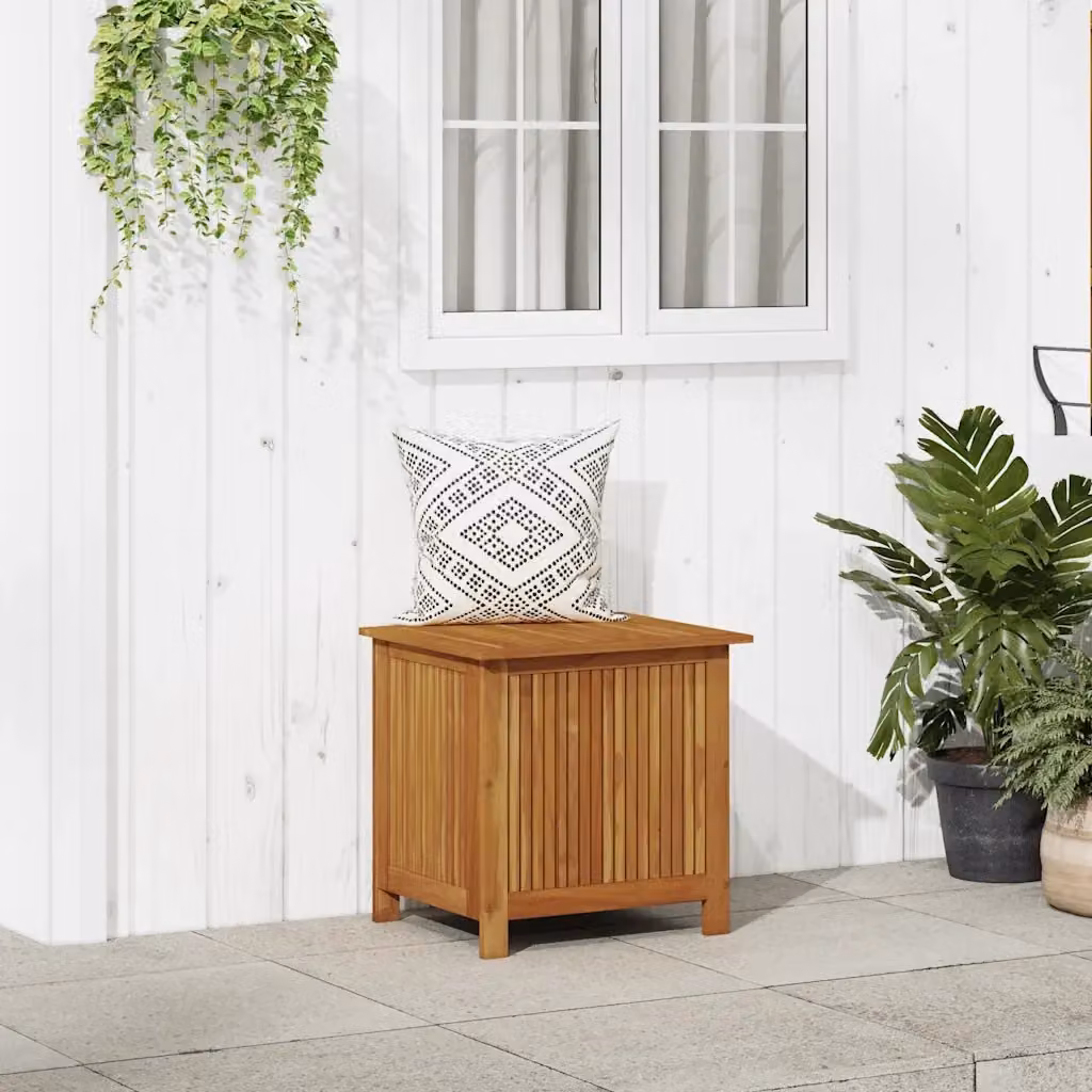 Contenitore da giardino in legno massello di acacia color marrone L: 60 cm, P: 50 cm, H: 58 cm – 2