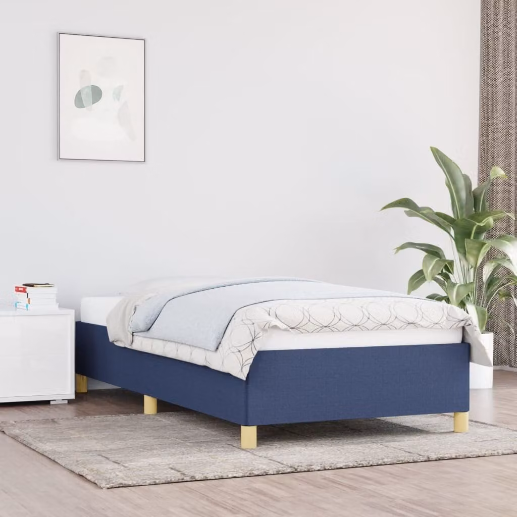 The Living Store Rete da letto blu 80x200 cm in tessuto