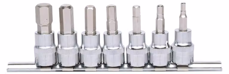 KS TOOLS 3/8" CHROMEplus set di bussole esagonali 7 pezzi 4-12 mm - 918.3921