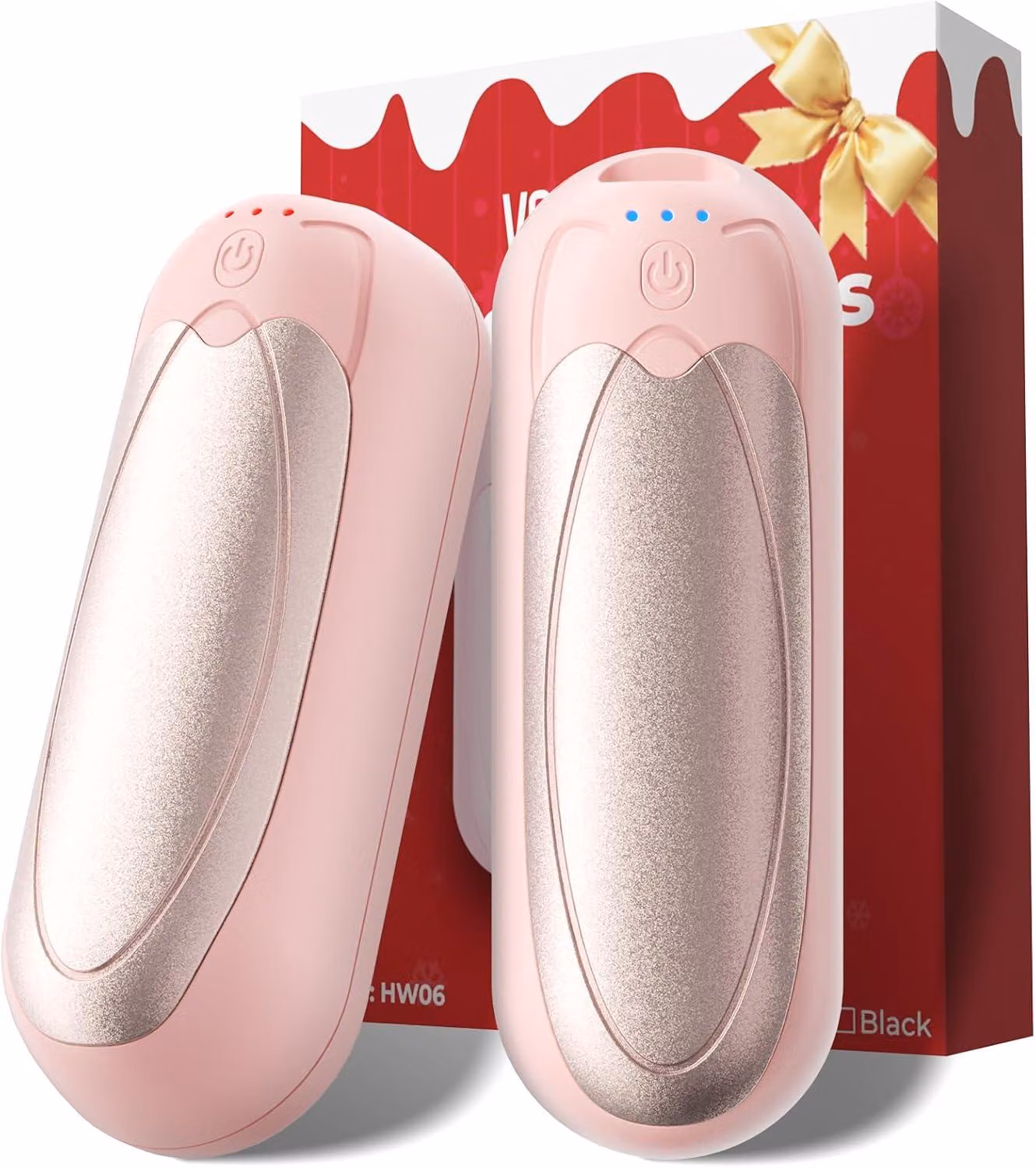 Riscaldatori per mani elettrici, confezione da 2 pezzi - magnetici - ricaricabili, batteria da 6000 mAh - 3 livelli di temperatura - USB-C