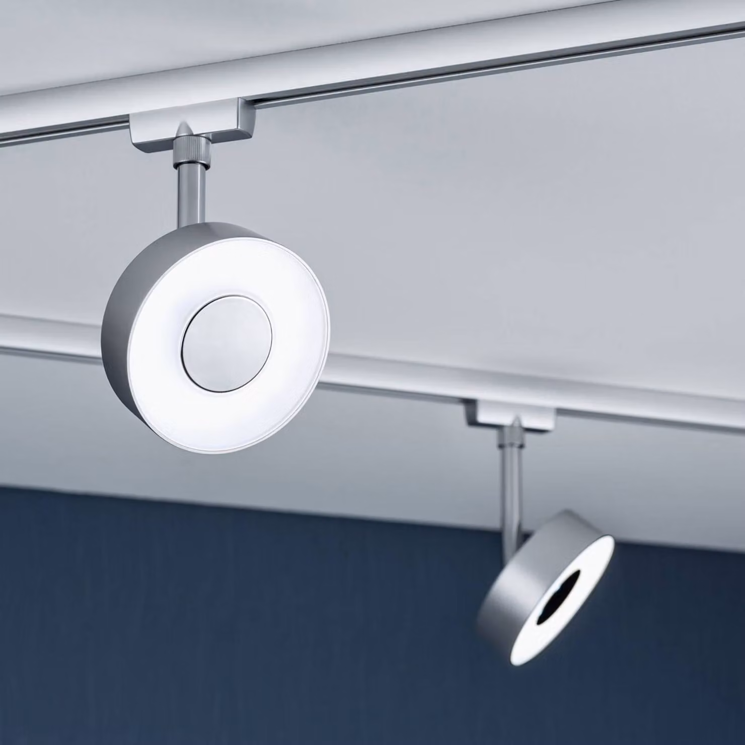 Paulmann URail Circle faretto LED 4.000K cromo Circle, dimmerabile, Alluminio / Grigio / Zincato, Soggiorno / Sala da pranzo, Metallo, Moderno