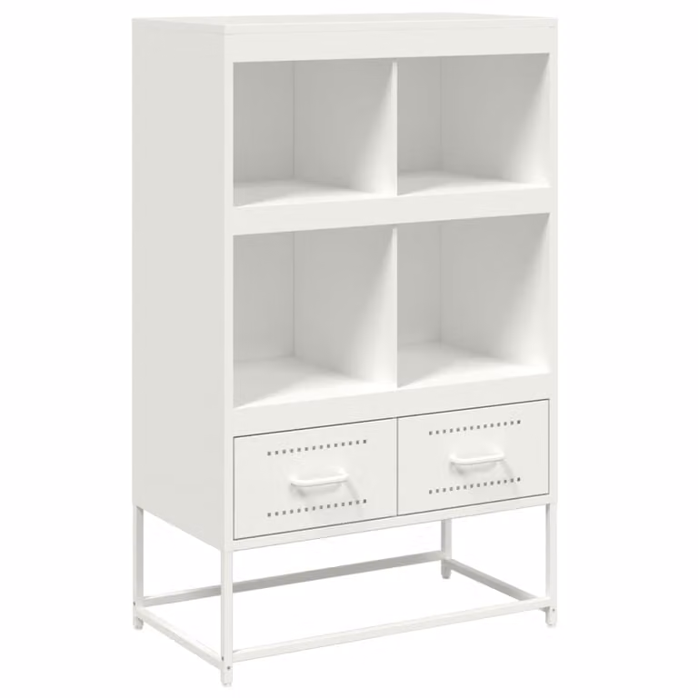 Credenza Bianca 68x39x111,5 cm Acciaio