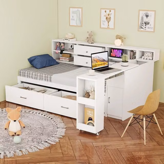 Divano letto - Xylo - 90x200 cm legno con scrivania