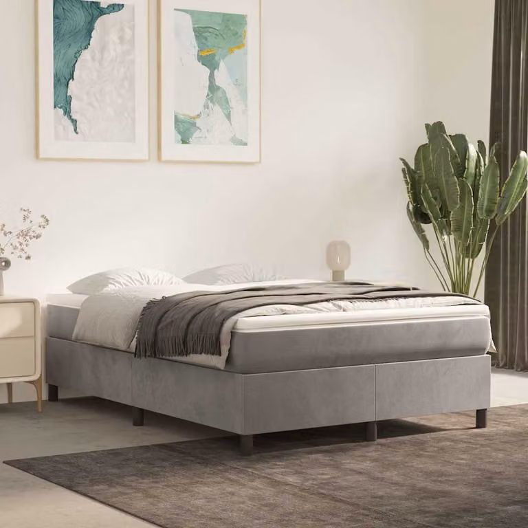 Coprimaterasso traspirante vidaXL in poliestere, disponibile in bianco o grigio, L/P/H: 140 x 190 x 5 cm