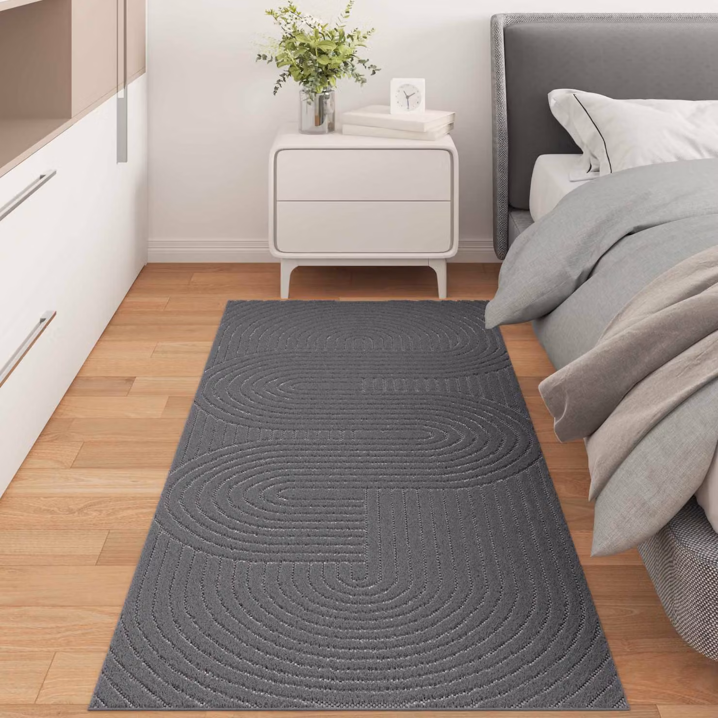 vidaXL Tappeto per uso interno ed esterno PALMERAS Antracite
