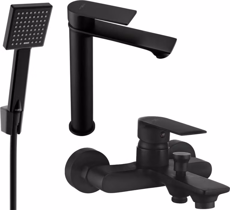 Mexen Royo R45 set da bagno, nero - 72213R45-70