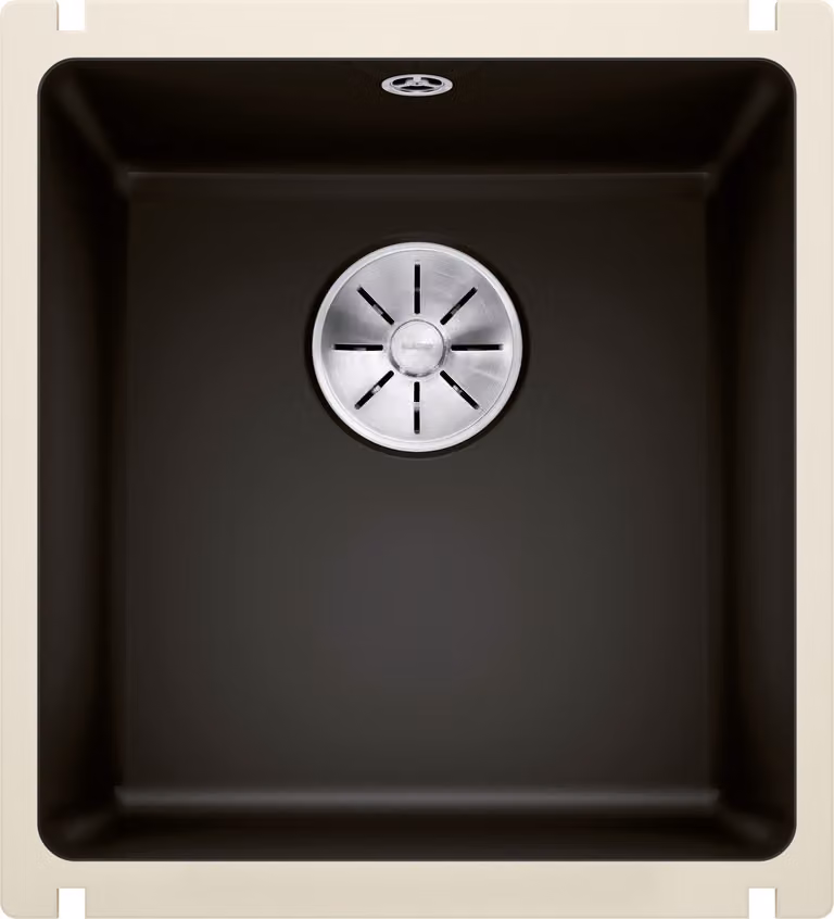 Lavello in Vetroceramica Blanco SUBLINE 375-U 456 x 414 mm nero 523732
