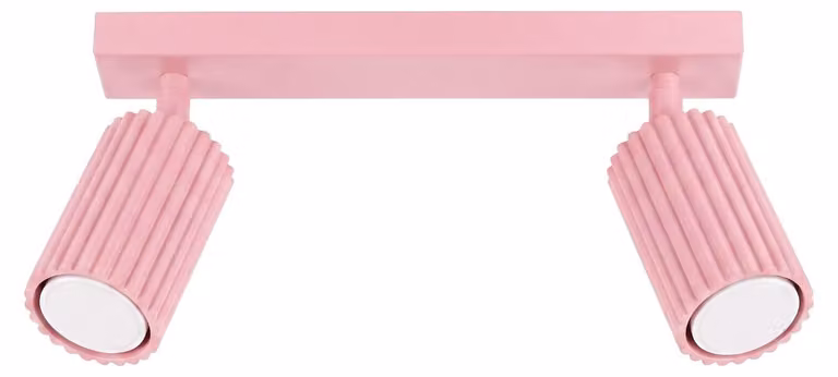 Plafoniera KARBON 2 rosa 1xGU10 10W alluminio 16.5x6.5x30cm Sollux Lighting