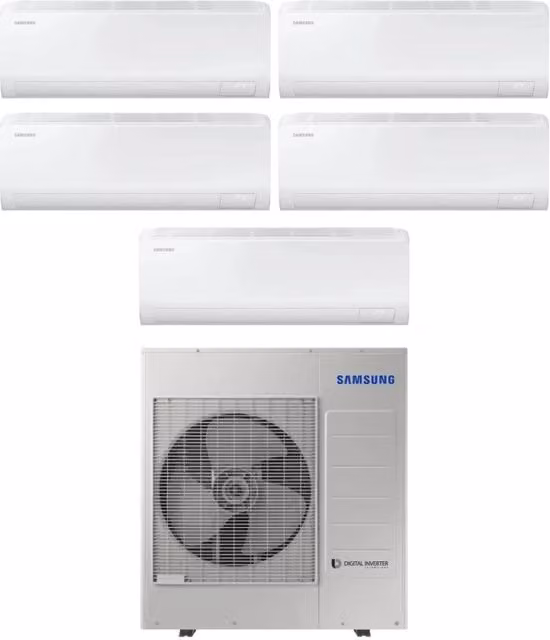 Climatizzatore Condizionatore Samsung Penta Split Inverter Serie CEBU S2 con Wi-Fi Integrato Colore Bianco