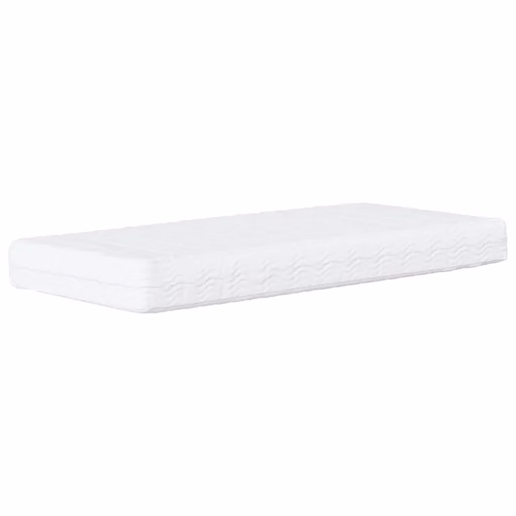 Materasso in schiuma comfort foam bianco vidaXL L: 100 cm, P: 200 cm, Durezza H2 – 2