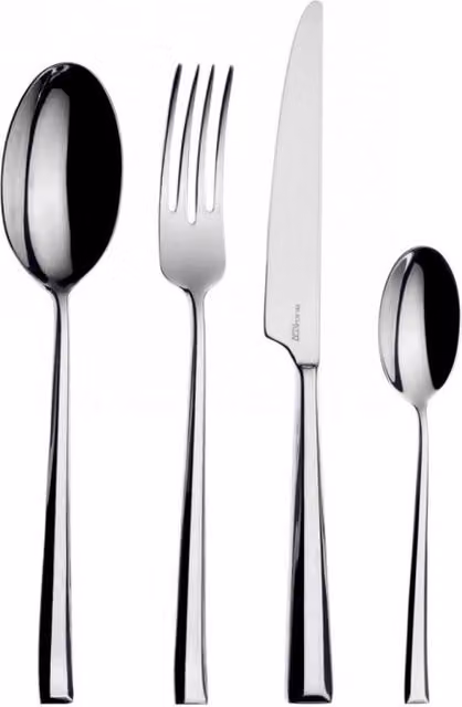 Set di posate Duetto Casa Bugatti in acciaio inox argentato, 24 pezzi con scatola Gallery