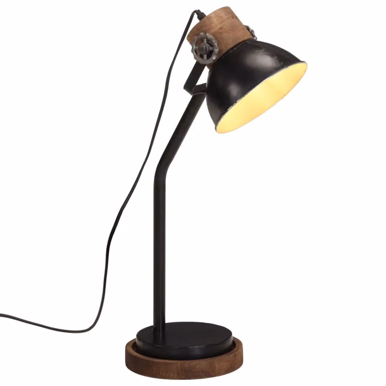 Maison Exclusive - Lampada da scrivania, 25 W, nera, 18x18x60 cm, attacco E27