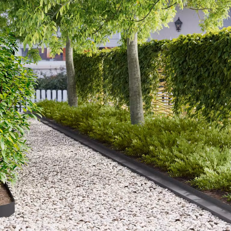 Set di 20 bordure per prato vidaXL in acciaio colore antracite, L: 100 cm, P: 10 cm, H: 8 cm