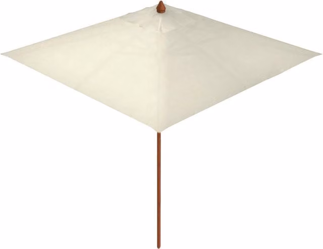 Ombrellone da Giardino Quadrato GIORDANOSHOP Beige con Palo Centrale in Legno e Tessuto in Acrilico 3,5 x 3,5 m