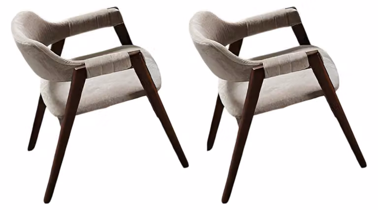 Set aus 2 komfortablen Stühlen mit elegantem Design