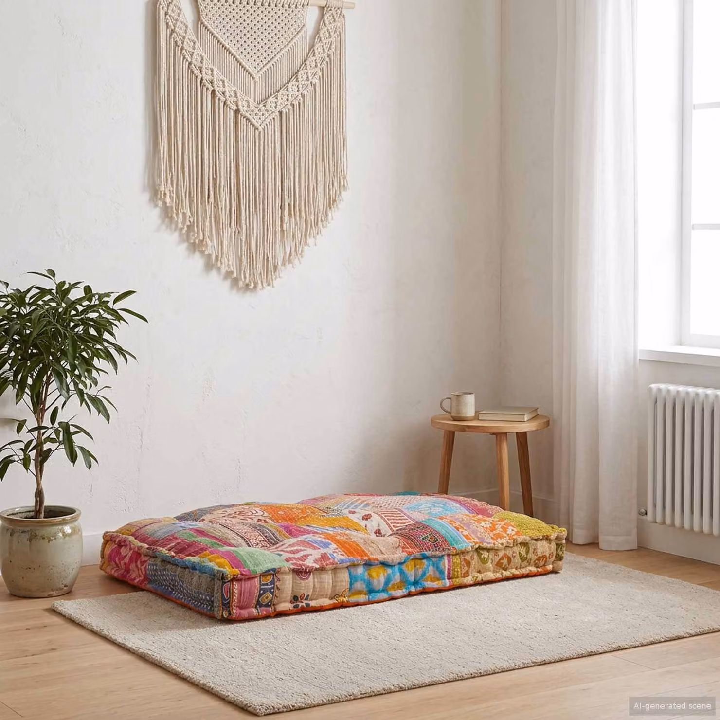 vidaXL Cuscino per Divano Pallet Multicolore L: 120 cm, P: 80 cm, H: 12 cm in Tessuto Traspirante e Schiuma