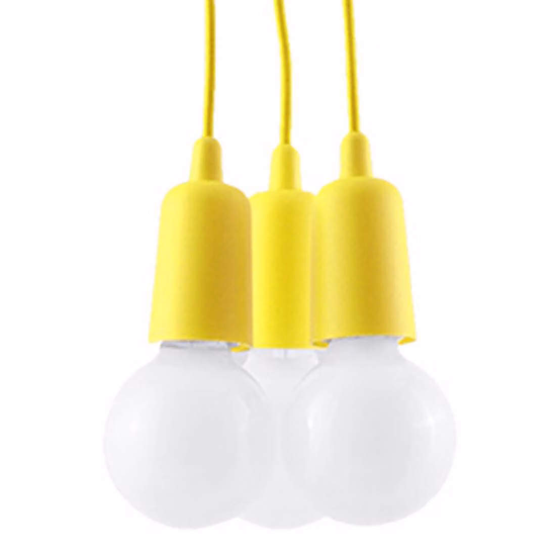 Lampada a sospensione DIEGO 3 giallo 3xE27 15W PVC 90x15x15cm Sollux Lighting