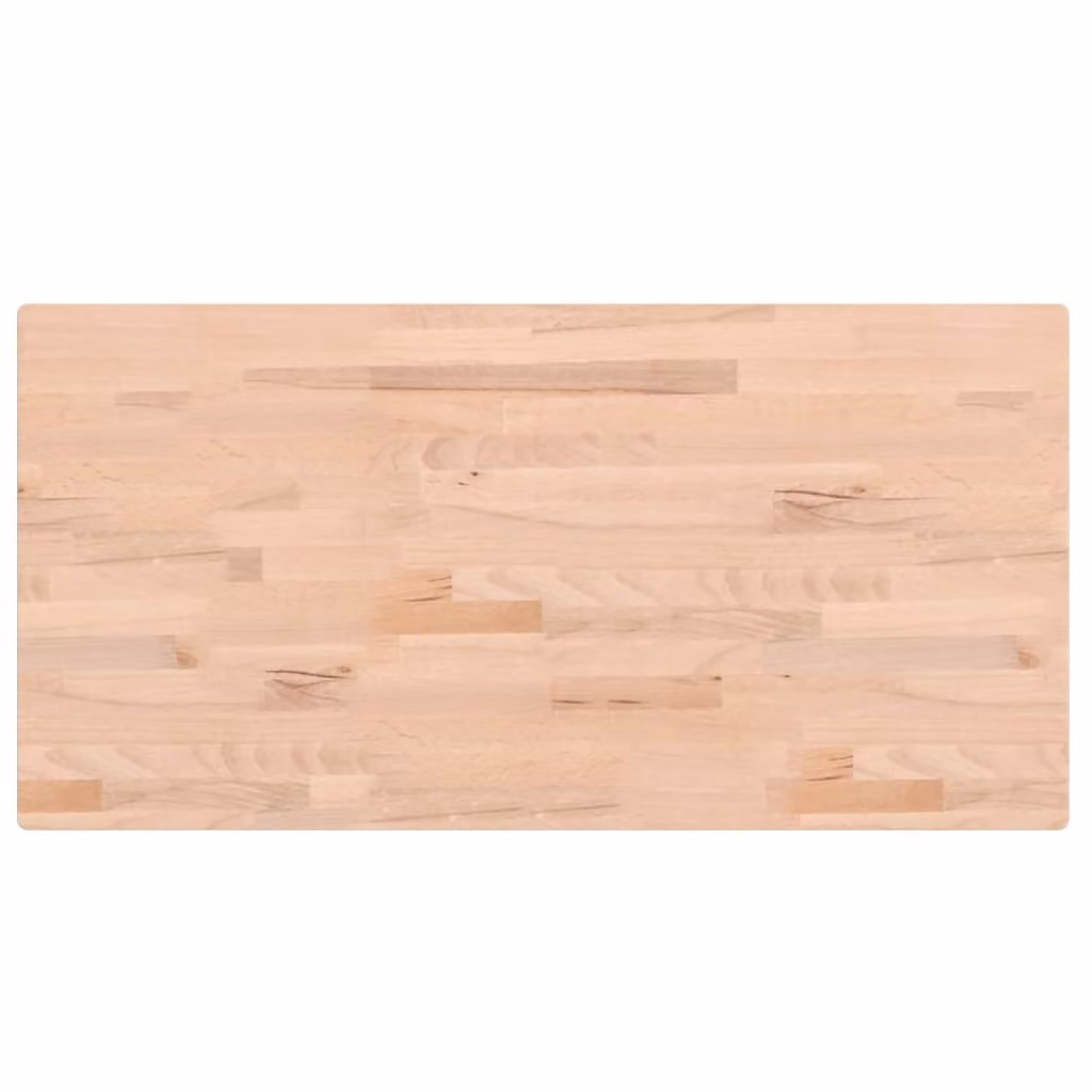 Piano Bagno 100x50x4 cm in Legno Massello di Faggio
