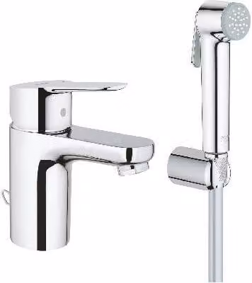 Grohe BauEdge - Miscelatore per lavabo con doccia bidet, cromo 23757000