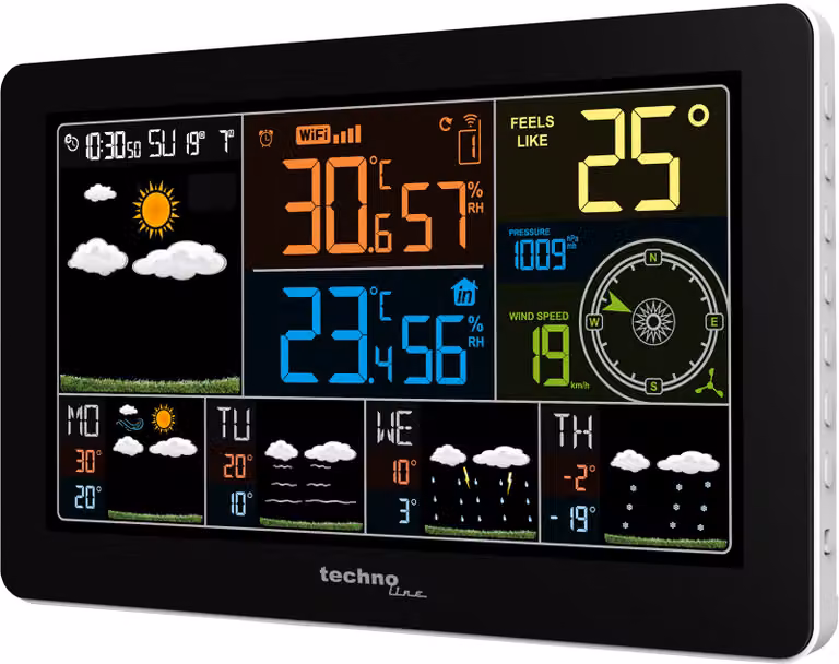 stazione meteorologica technoline WD2700 | previsioni a più giorni | direzione e velocità del vento