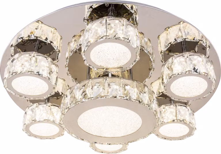 Globo Lighting|Lampada a soffitto in metallo cromato, LED