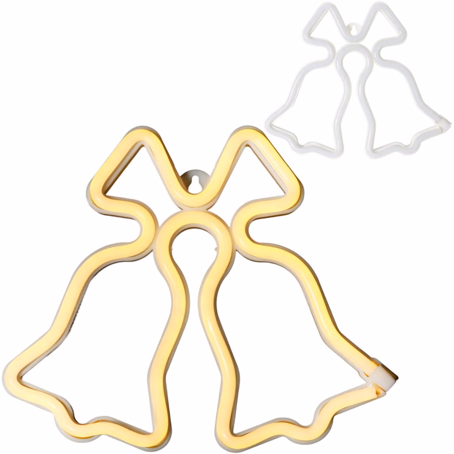 Decorazione Luminosa Led Natalizia - Neon A Forma Di Campanelle 23 Cm