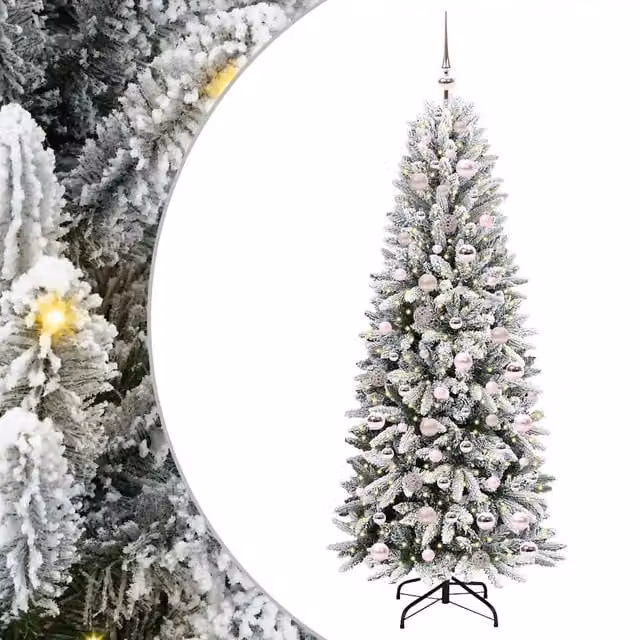 Albero di Natale artificiale verde con 300 LED bianco caldo vidaXL, Altezza: 180 cm