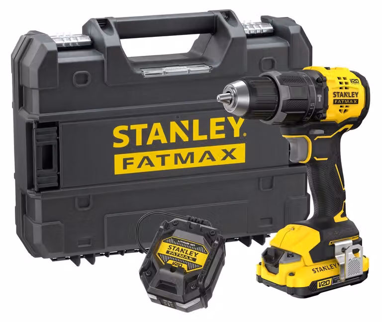 Stanley FatMax SFMCD716D1T-QW Avvitatore a percussione a batteria da 18 V, senza spazzole, con 1 batteria da 2,0 Ah, valigetta