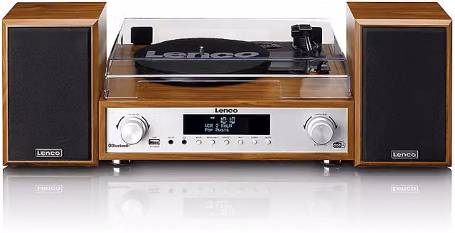 Giradischi Lenco MC-160WD con radio DAB, diffusori incorporati e Bluetooth, colore legno marrone – 2