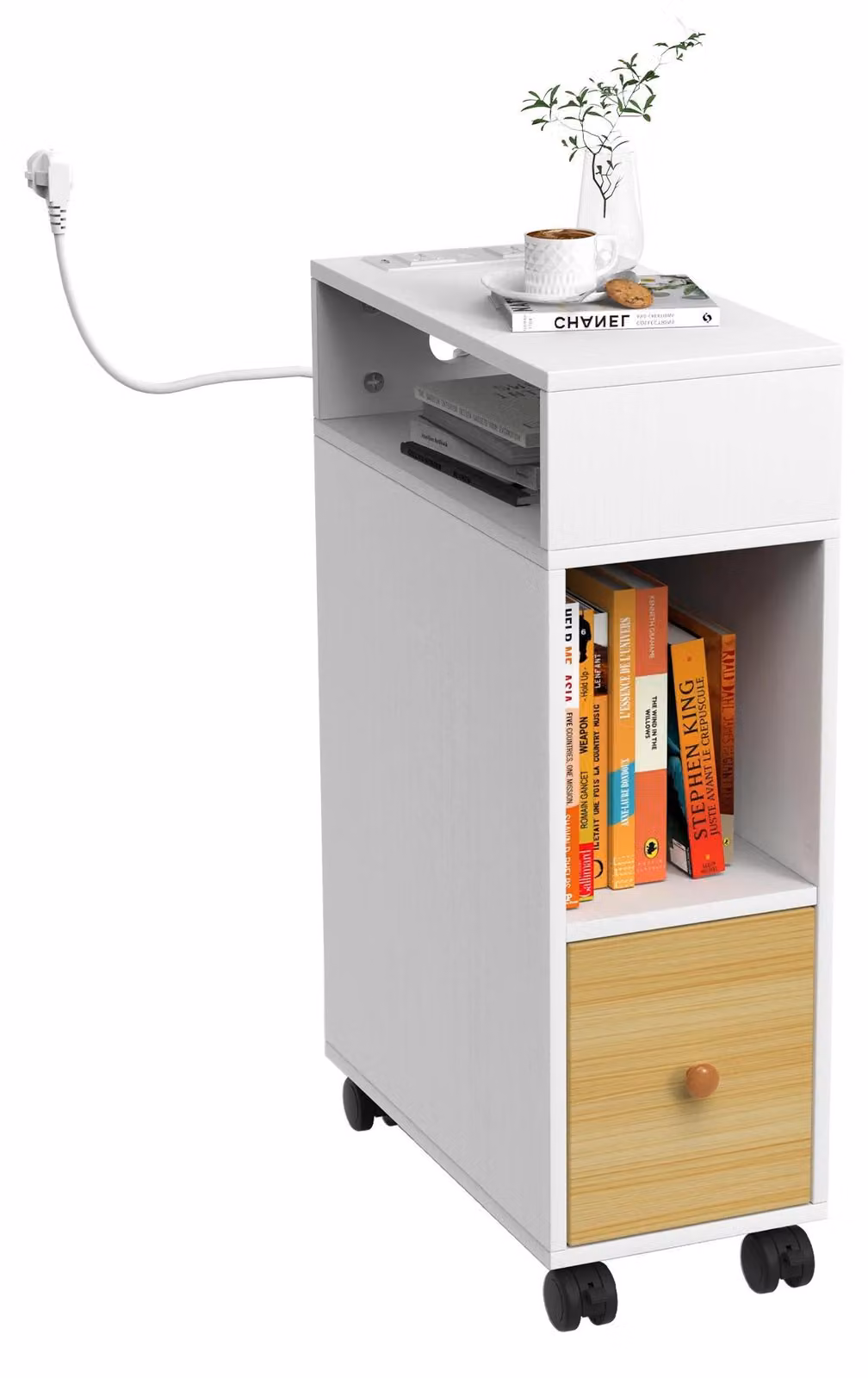 Scrivania in legno con supporto per monitor