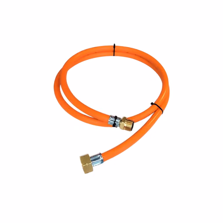 Prolunga per tubo gas propano-butano Zatech 2 m 20 bar Ø9,0 mm 21,8 mm filettatura interna x 21,8 mm filettatura esterna filettatura sinistrorsa Ricarica bombole gas camper