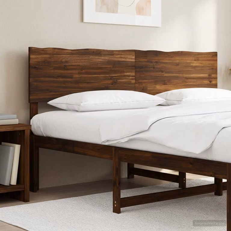 Testiera per letto vidaXL ROSTOCK in legno massiccio di acacia, Marrone, 180 x 200 cm