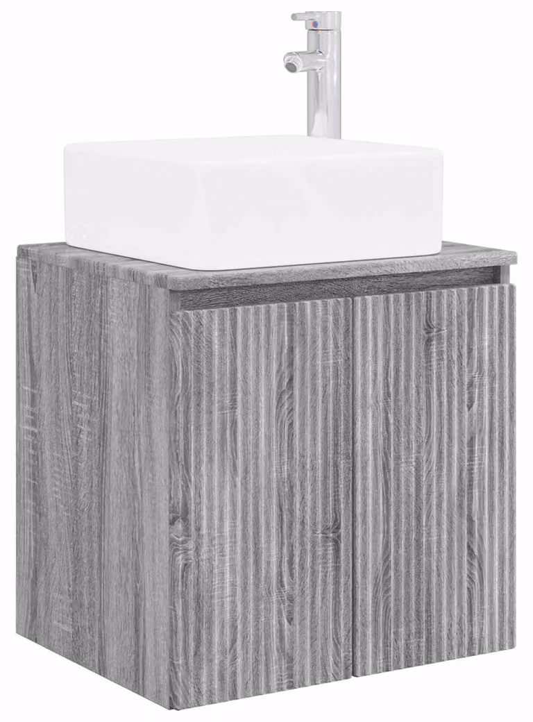 Mobile Lavabo da Parete Sonoma grigio 49,5 x 41 x 63 cm