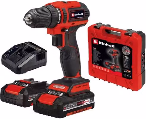Trapano avvitatore Einhell TE-CD 18/40 Li BL con kit batterie e valigetta rossa Power X-Change – 1